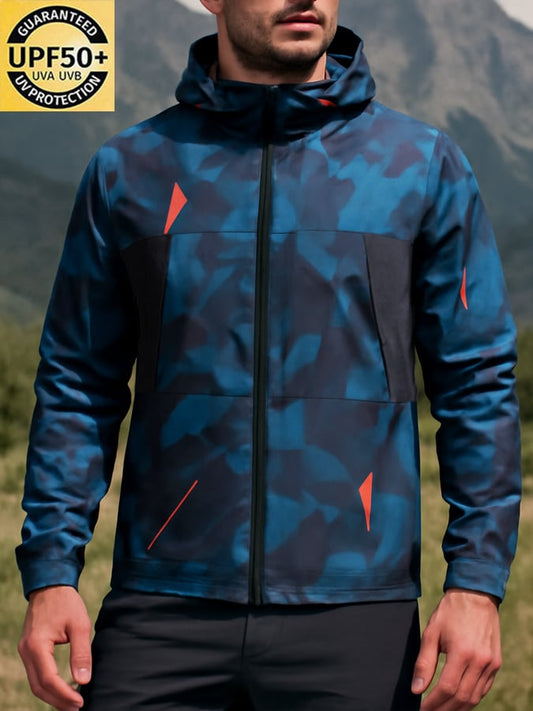 Men'S Breathable Waterproof And Windproof Outdoor Hooded Casual Jacket