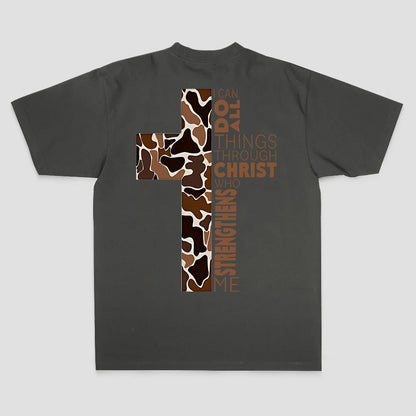 I Can Do All Things Through Christ Who Strengthens Me Printed Men's T-shirt