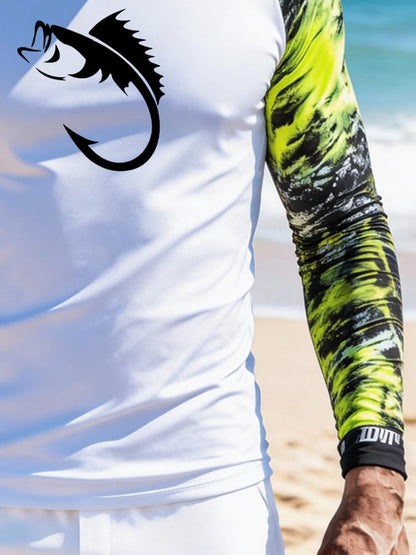 Men's Outdoor Sun Protection Breathable Cool Hooded Sun Protection Long-Sleeved Top