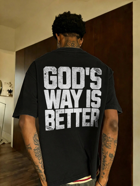 God's Way Is Better Printed Men's T-shirt
