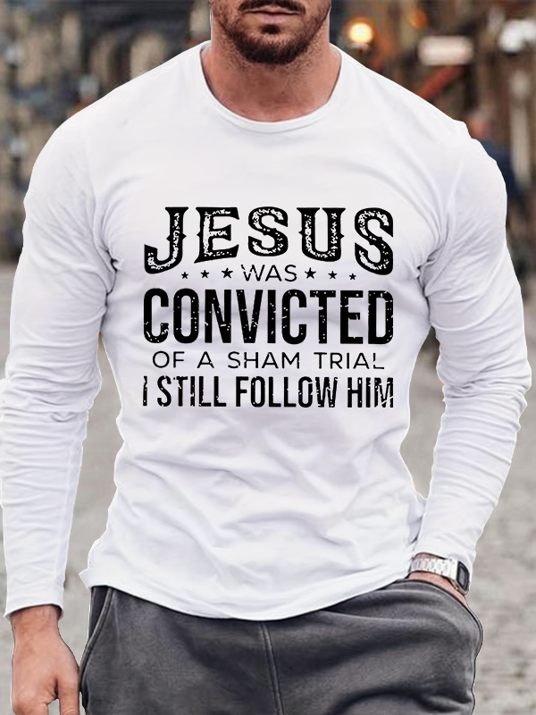 Jesus Convicted  Cotton Long Sleeve T-Shirt