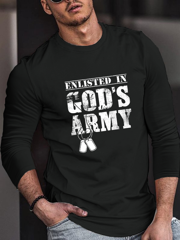 Enlisted In God's Army Long Sleeve T-Shirt