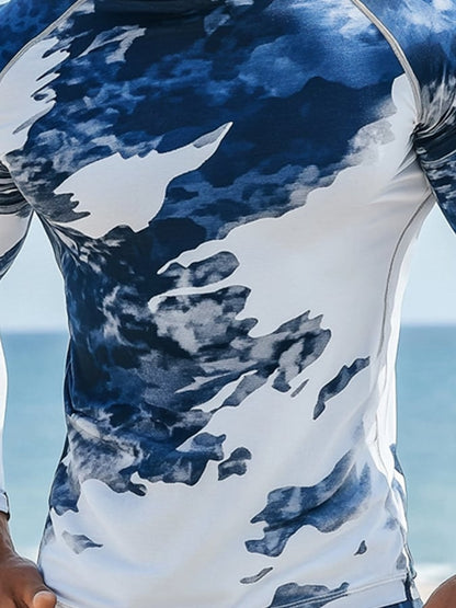 Men's Outdoor Sun Protection Breathable Cool Hooded Sun Protection Long-Sleeved Top