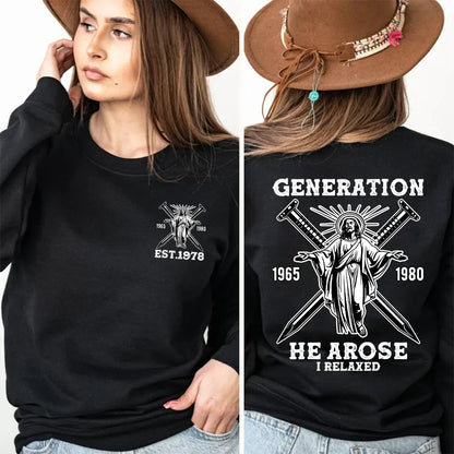 Double-Sided Generation X Custom Year T-shirt, Jesus Christian Shirt, Generation X T-Shirt