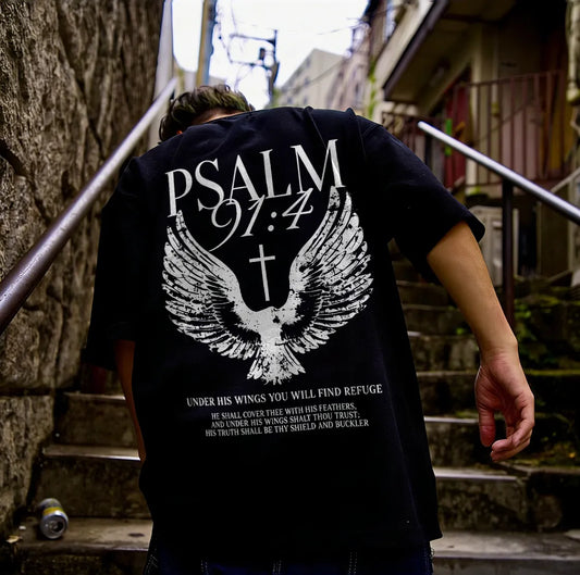 Psalm 91:4 Printed Men's T-shirt