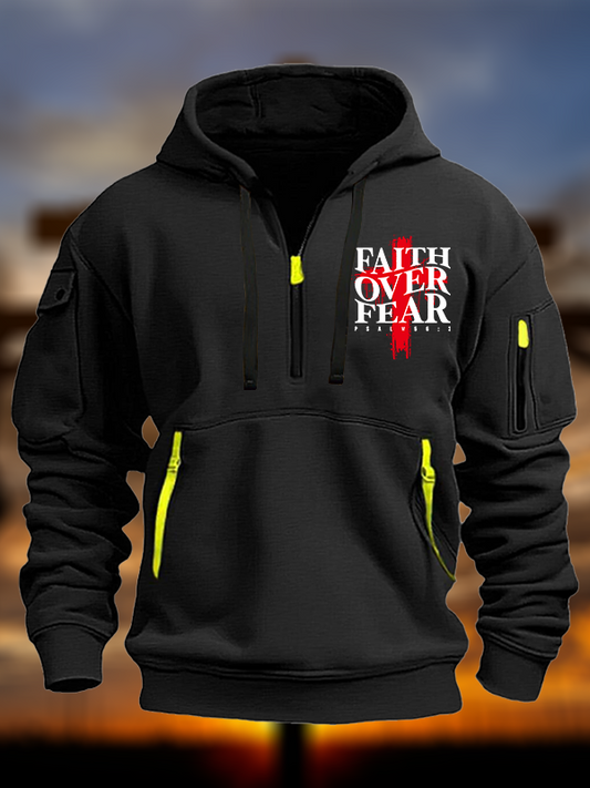 Faith Over Fear Jesus God Christian Zipper Hoodies