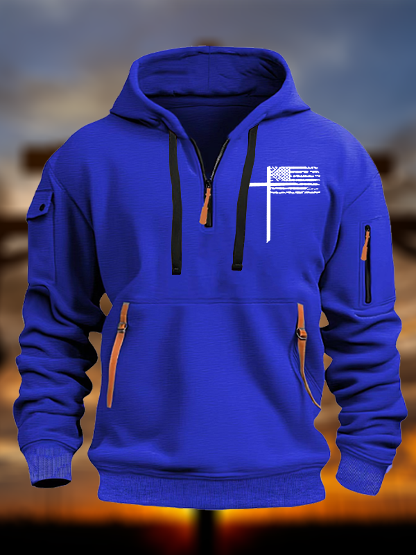 Cross Flag Jesus God Christian Zipper Hoodies