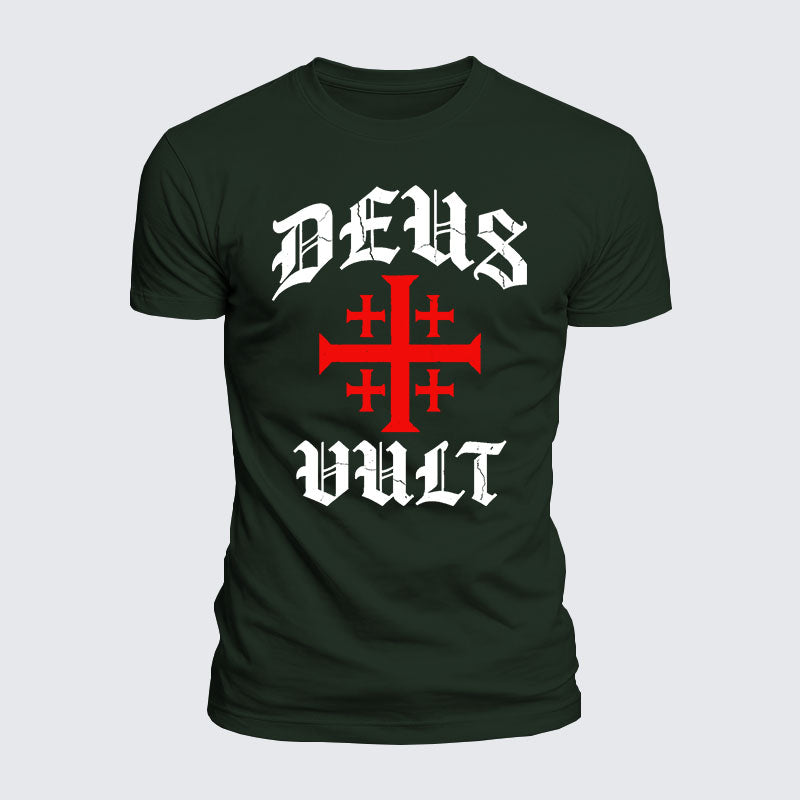 Luxe Mercerized Cotton Tee - Deus Vult