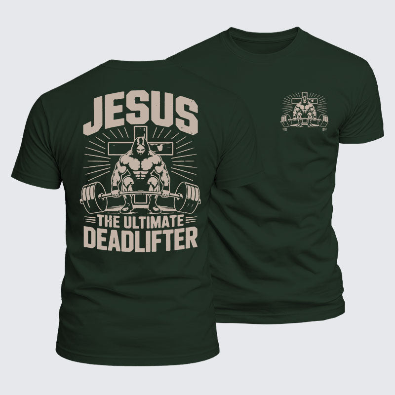 Luxe Mercerized Cotton Tee - Jesus The Ultimate Deadlifter