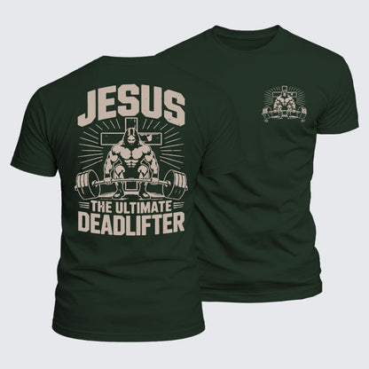 Luxe Mercerized Cotton Tee - Jesus The Ultimate Deadlifter