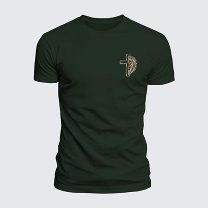 Luxe Mercerized Cotton Tee - Cross Lion