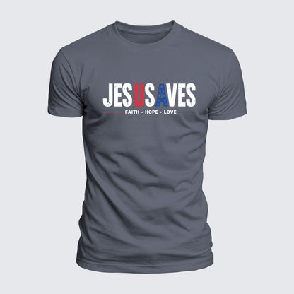 Luxe Mercerized Cotton Tee - Jesus Saves