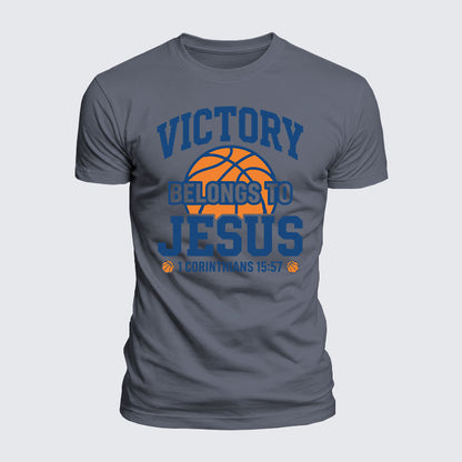 Luxe Mercerized Cotton Tee -  Victory Belongs To Jesus