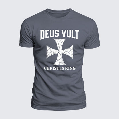 Luxe Mercerized Cotton Tee - Deus Vult Christ Is King