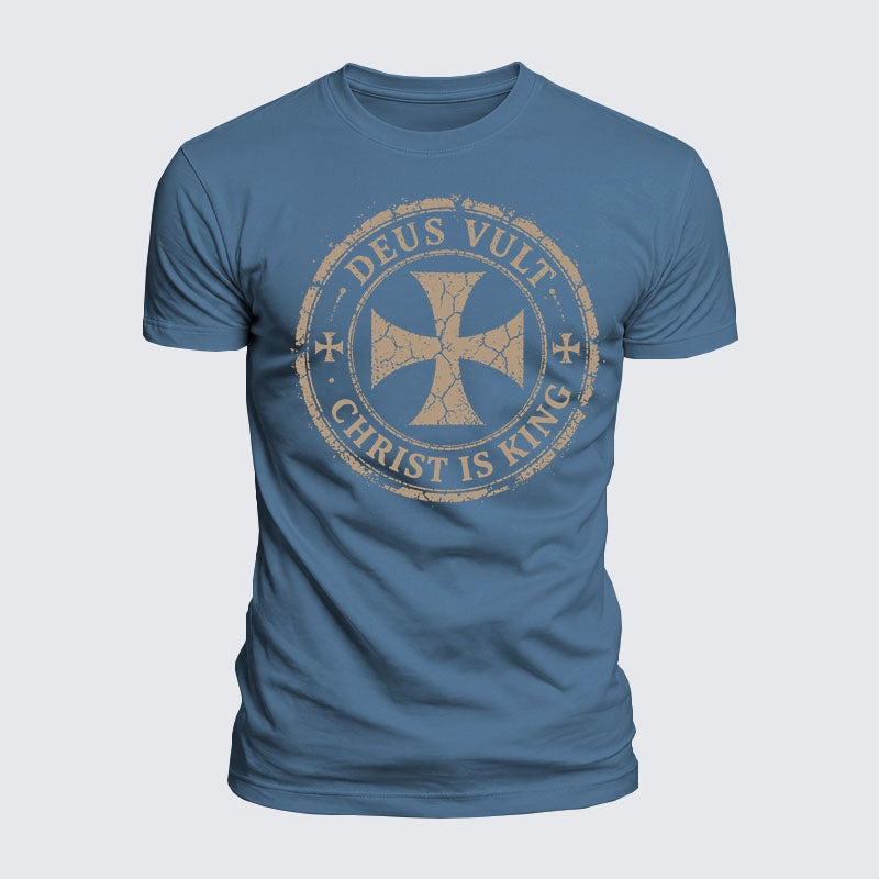 Luxe Mercerized Cotton Tee - Deus Vult Christ Is King