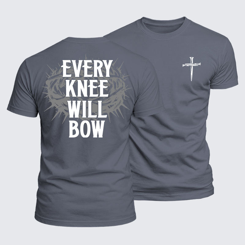 Luxe Mercerized Cotton Tee -  Every Knee Will Bow