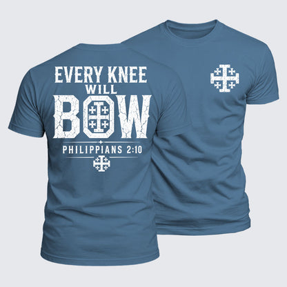 Luxe Mercerized Cotton Tee -  Every Knee Will Bow