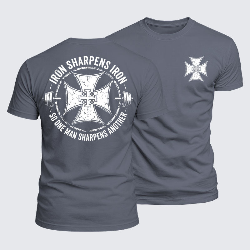 Luxe Mercerized Cotton Tee -  Iron Sharpens Iron So One Man Sharpens Another