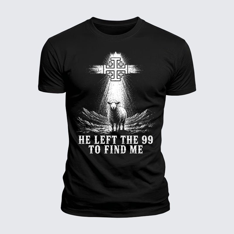 Luxe Mercerized Cotton Tee -  He Left The 99 To Find Me Luke 15:4