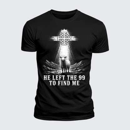 Luxe Mercerized Cotton Tee -  He Left The 99 To Find Me Luke 15:4