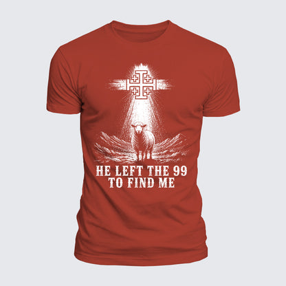 Luxe Mercerized Cotton Tee -  He Left The 99 To Find Me Luke 15:4