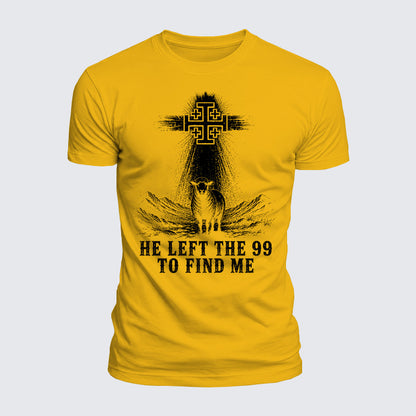 Luxe Mercerized Cotton Tee -  He Left The 99 To Find Me Luke 15:4
