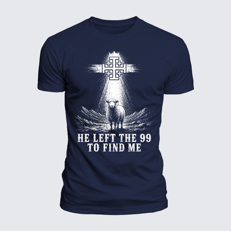 Luxe Mercerized Cotton Tee -  He Left The 99 To Find Me Luke 15:4