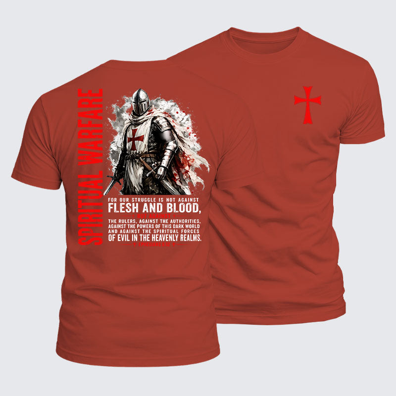 Luxe Mercerized Cotton Tee -  Spiritual Warfare Ephesians 6:12