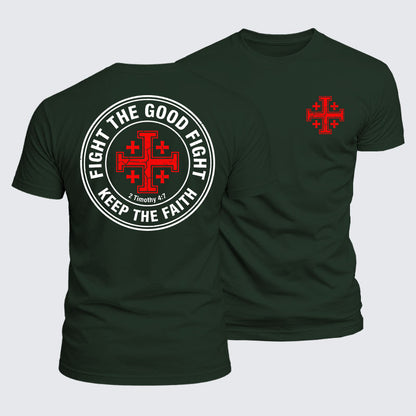 Luxe Mercerized Cotton Tee -  Fight the Good Fight
