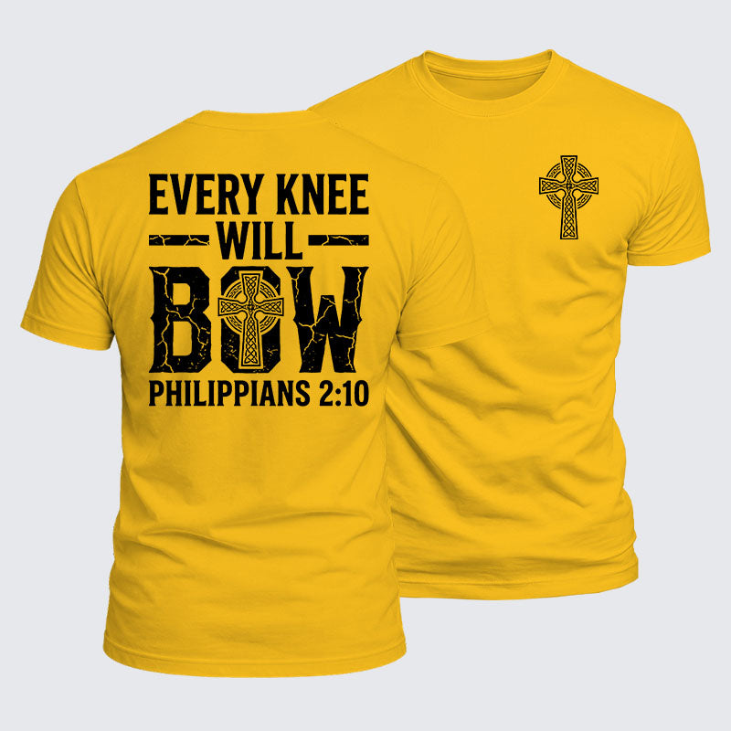 Luxe Mercerized Cotton Tee -  Every Knee Will Bow