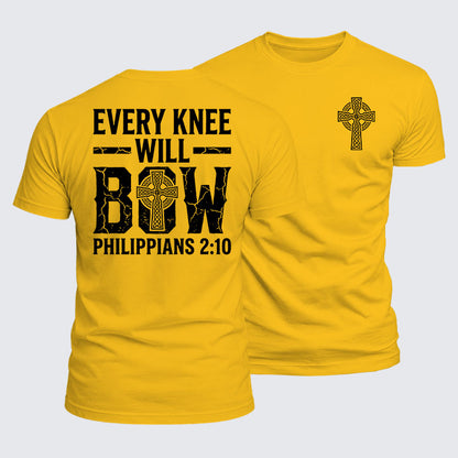 Luxe Mercerized Cotton Tee -  Every Knee Will Bow