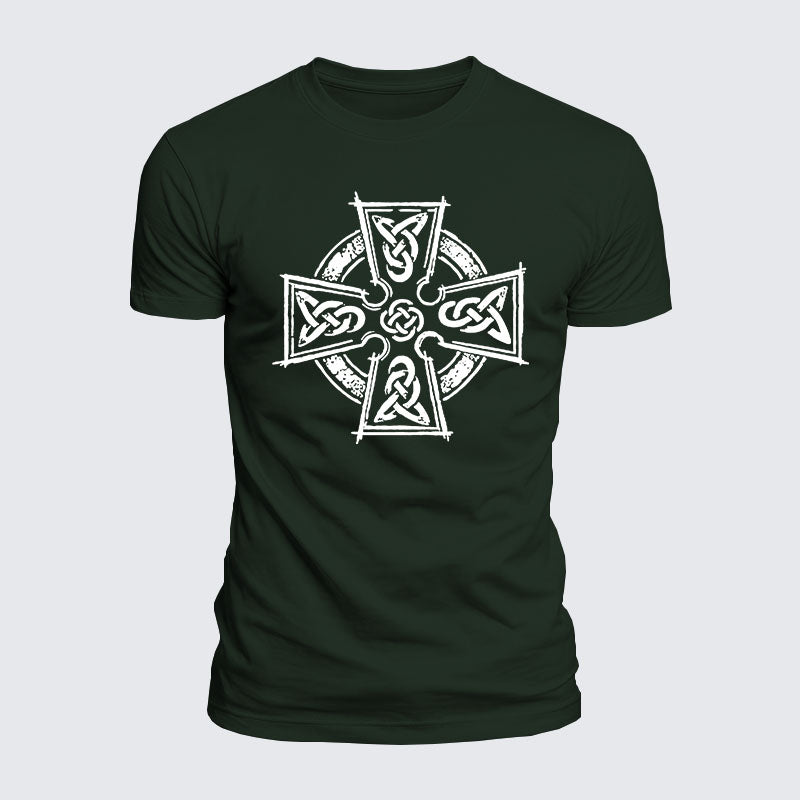 Luxe Mercerized Cotton Tee - Celtic Cross
