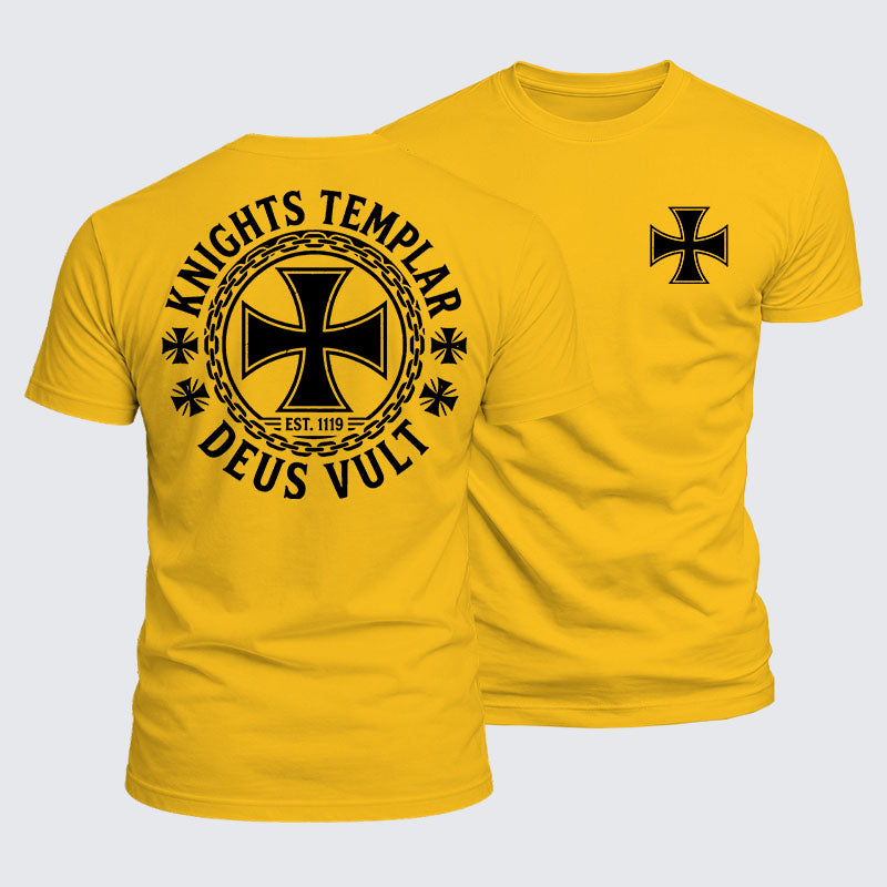 Luxe Mercerized Cotton Tee - Knights Templar Deus Vult