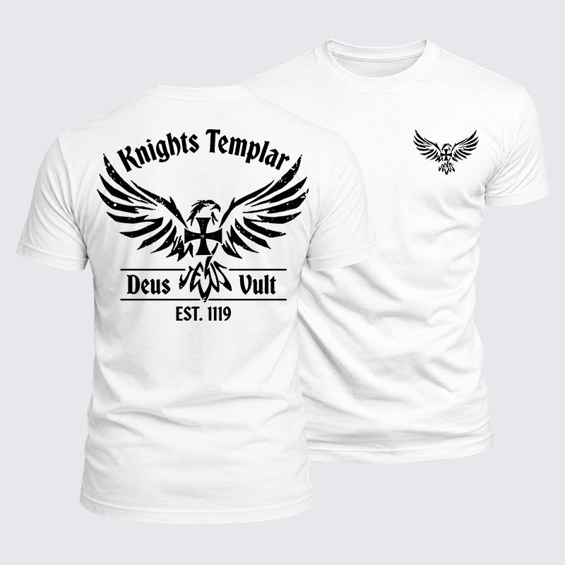 Luxe Mercerized Cotton Tee -  Knights Templar Deus Vult