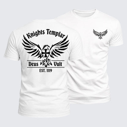 Luxe Mercerized Cotton Tee -  Knights Templar Deus Vult
