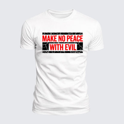 Luxe Mercerized Cotton Tee - Make No Peace with Evil Knight Templar Jerusalem Cross