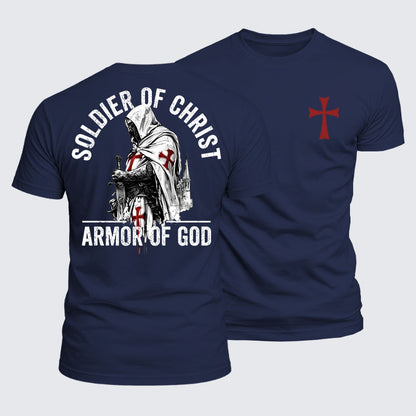 Luxe Mercerized Cotton Tee - Soldier of Christ Armor Of God Crusader Spirit