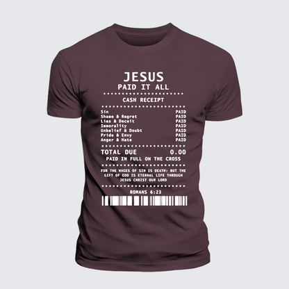 Luxe Mercerized Cotton Tee - Jesus Paid It All