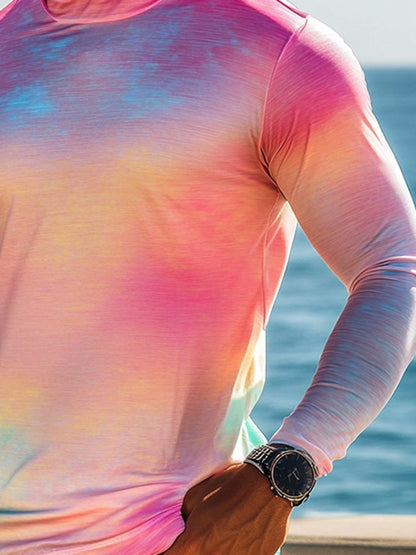 Men's Outdoor Sun Protection Breathable Cool Hooded Sun Protection Long Sleeve Top