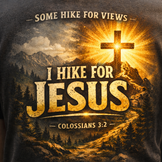 Some Hike For Views I Hike For Jesus T-Shirt
