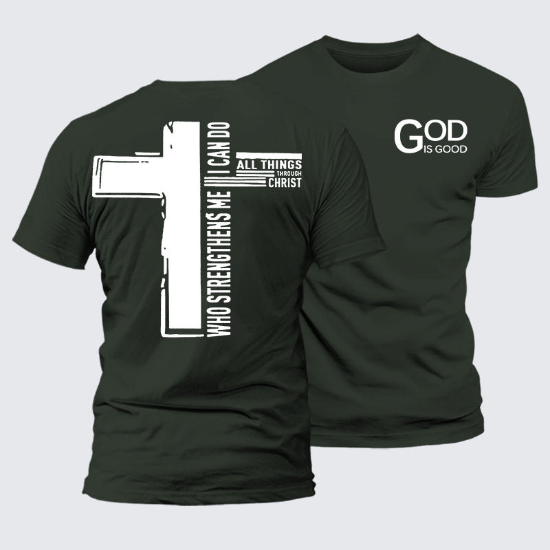 Luxe Mercerized Cotton Tee - God Is Good Philippians 4:13