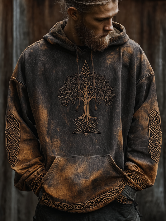 Viking Style Inspired Tree Of Life Digital 3D Printed Unisex Casual Hoodie