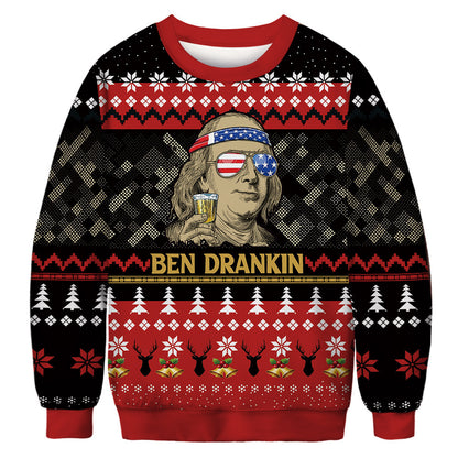 Unisex 3D Fun Spoof Printed Christmas Sweatshirt