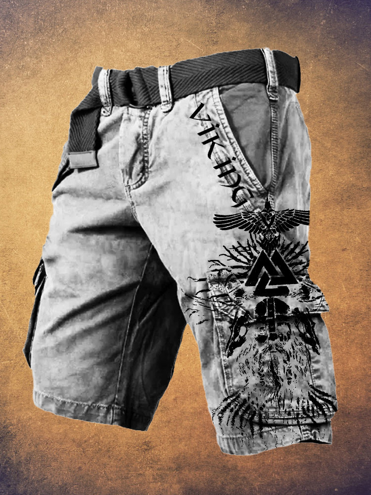Vintage Viking Art Men's Work Shorts