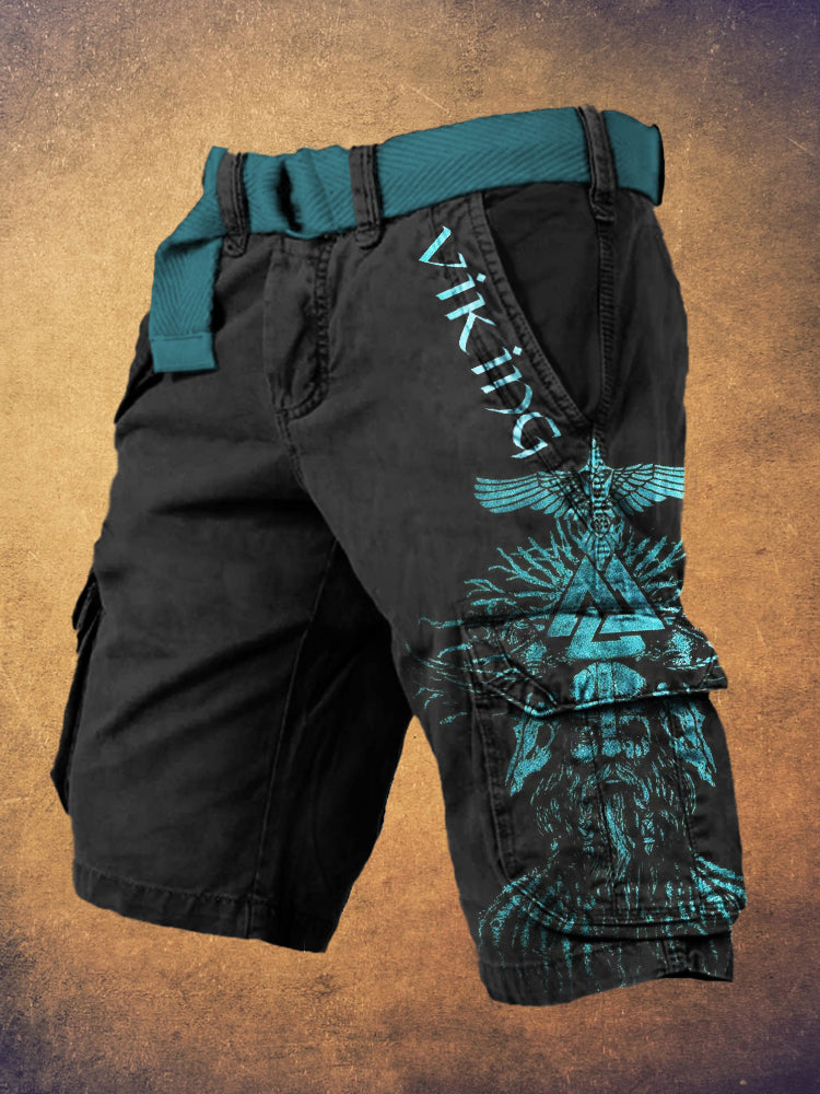 Vintage Viking Art Men's Work Shorts