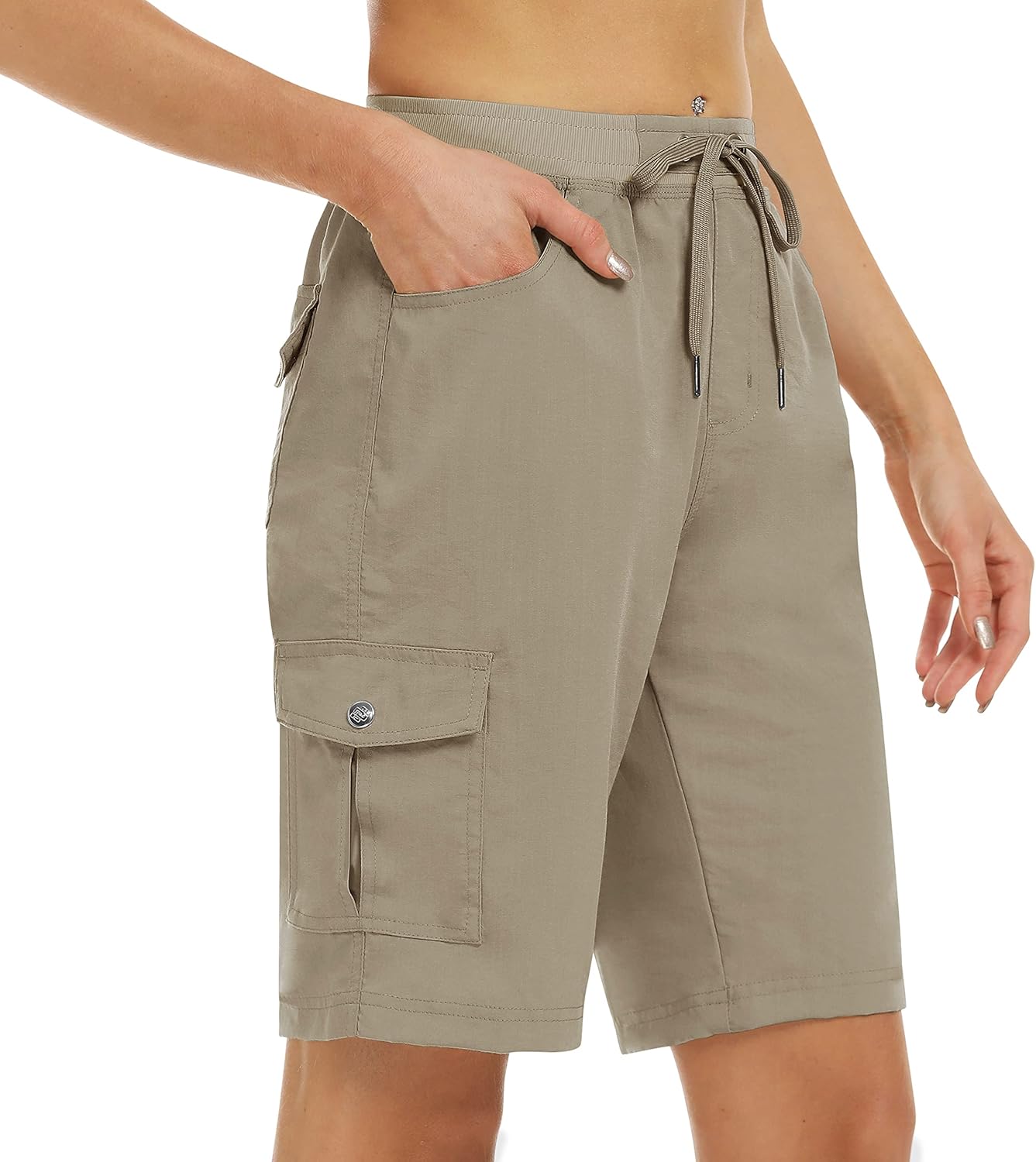 Women's 10" Hiking Cargo Shorts 6 Pockets Lightweight Quick Dry