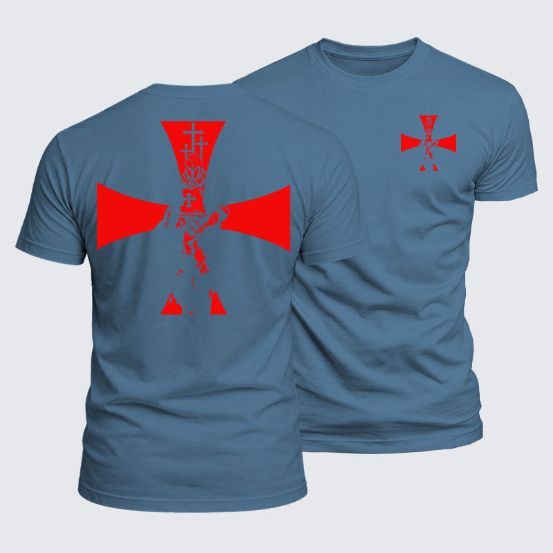 Luxe Mercerized Cotton Tee - Knight Templar Cross