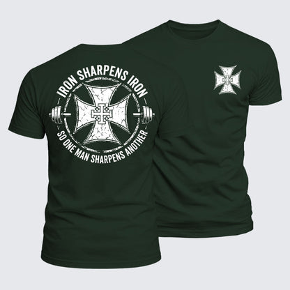 Luxe Mercerized Cotton Tee -  Iron Sharpens Iron So One Man Sharpens Another
