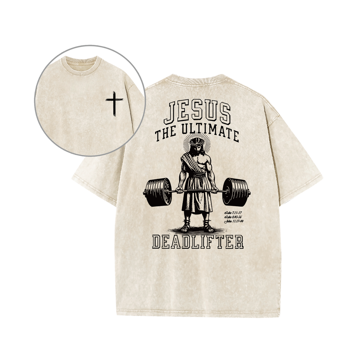 Jesus The Ultimate Deadlifter Faith Gym Unisex Tee