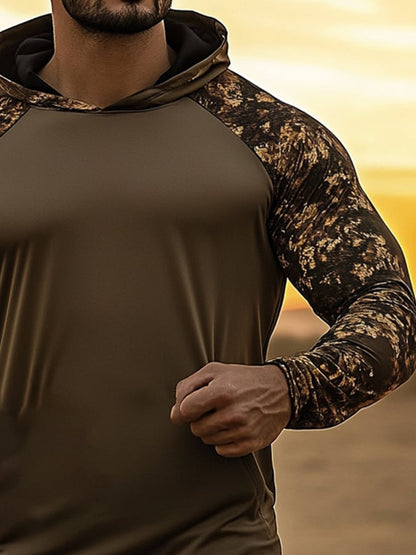 Men's Outdoor Sun Protection Cool Hooded Sun Protection Long Sleeve Top